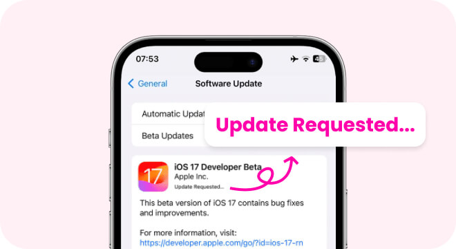 Stuck on  iPhone update requested 