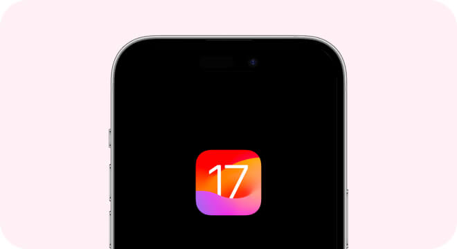 iOS 17アップデート後の黒い画面