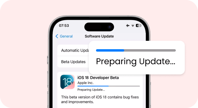 iOS 18 Stuck on Preparingl Update