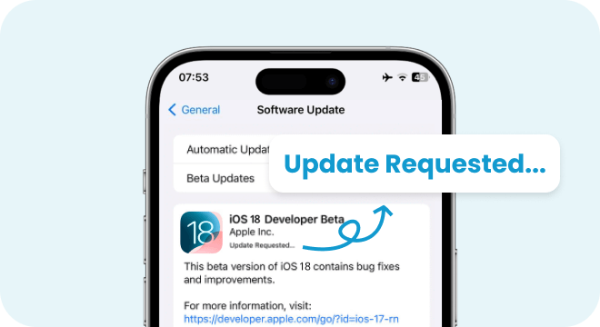 Stuck on  iPhone update requested 