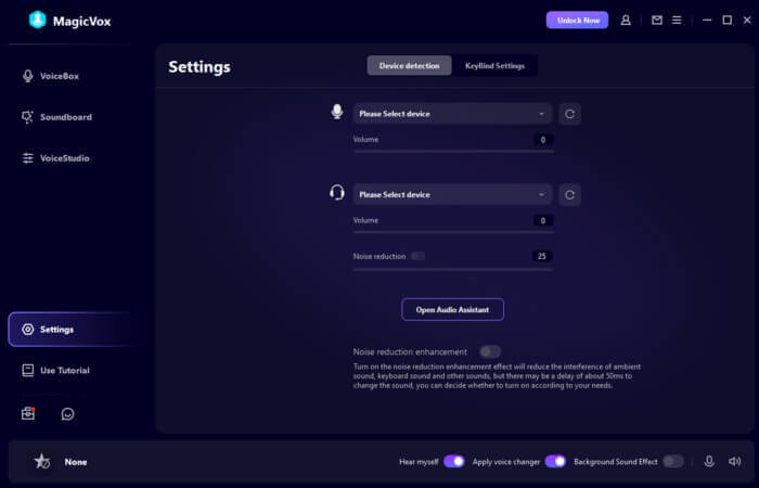 magicvox mic setting