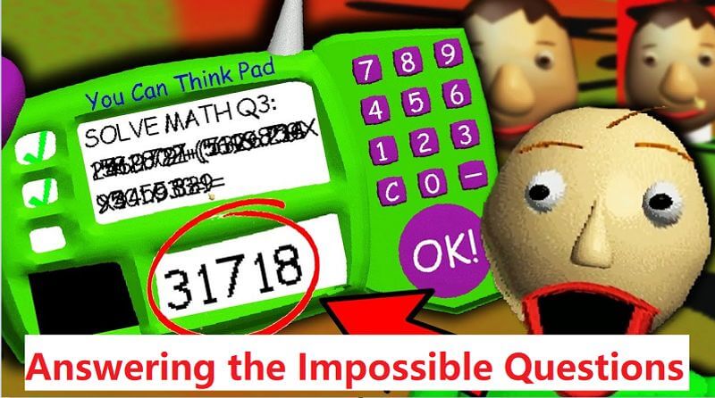 baldi answeing the impossible questions