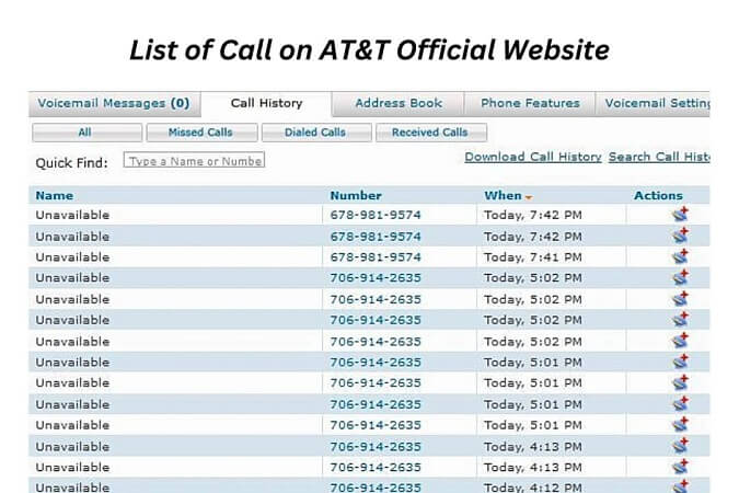 call on att official website