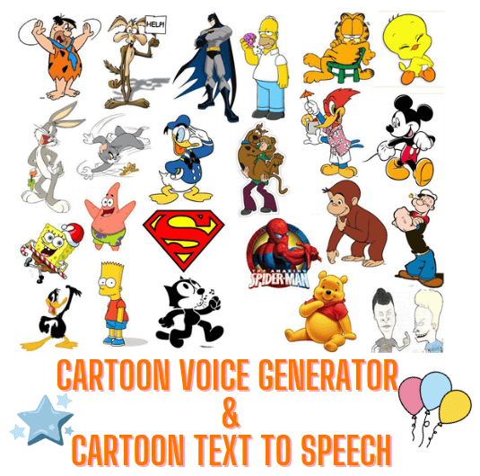 cartoon text to speech for common cartoon charactor