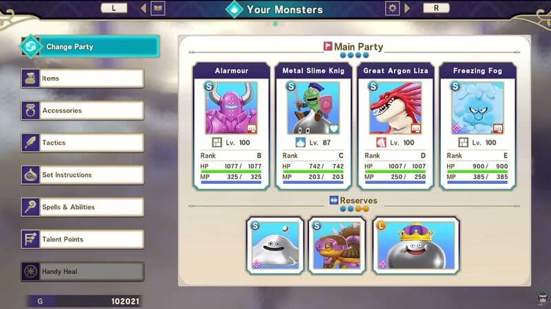 dragon quest monsters the dark prince synthesis list