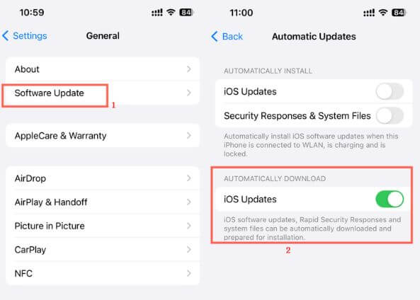 enable ios automatic updates