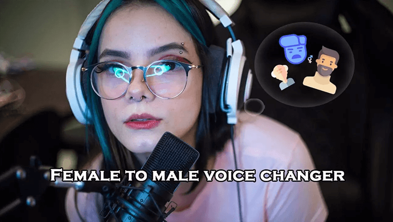 female to male voice changer cover