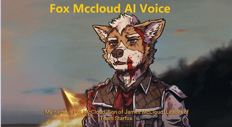 fox mccloud ai voice