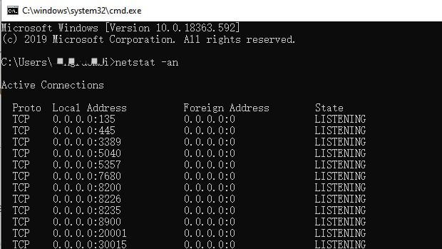 get ip address via command prompt