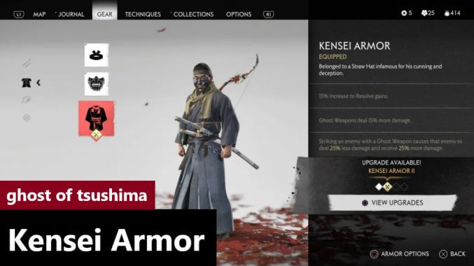 kensei armor ghost of tsushima