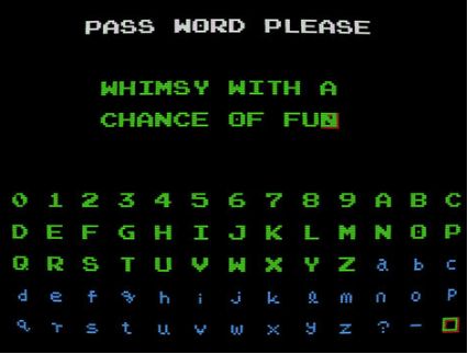 long passwords to save game progress