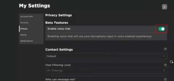 enable voice chat on roblox