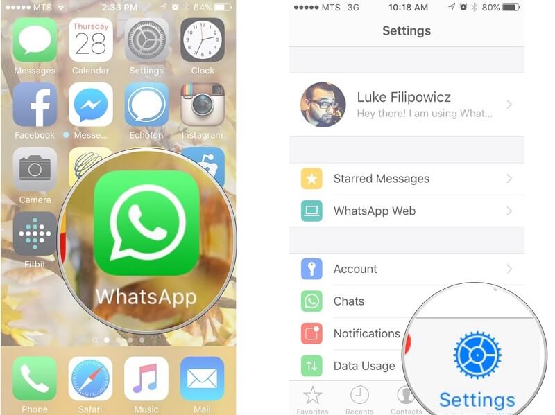 iphone whatsapp settings