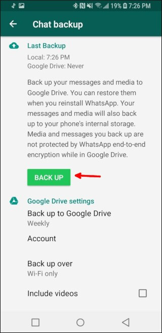 WhatsApp Backup