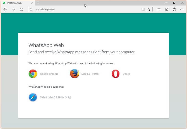 browser compatibility with whatsapp