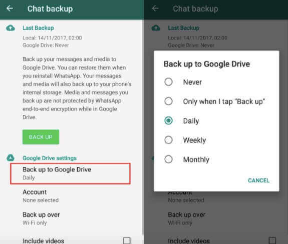 change phones without losing WhatsApp data via google drive 1