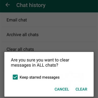 clear all chats