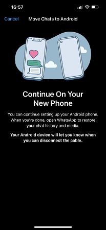 Continue on your new phone