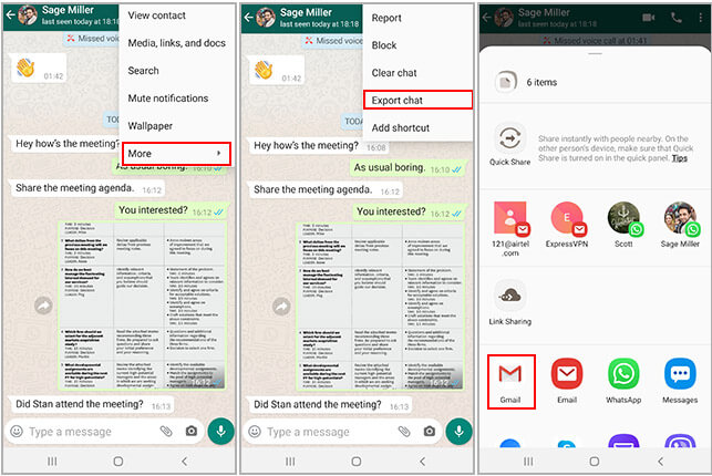 Export WhatsApp Chat as Txt