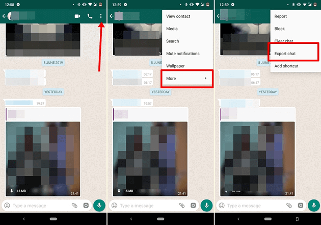 export android whatsapp chats