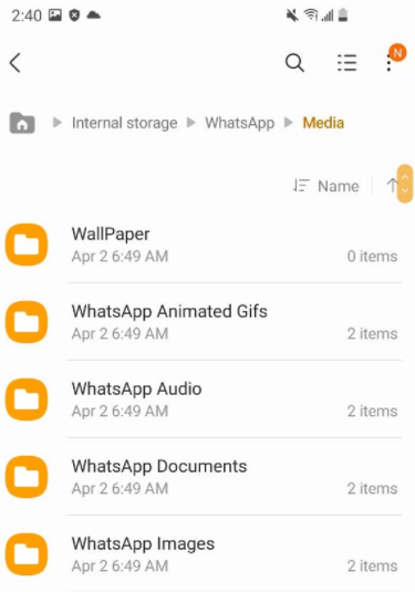 find whatsapp media files