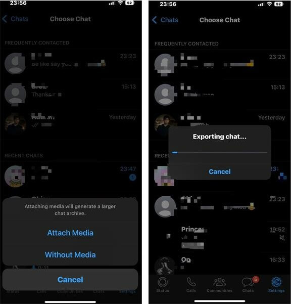 iOS Export Chat 02