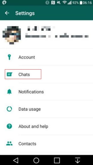 open WhatsApp chat