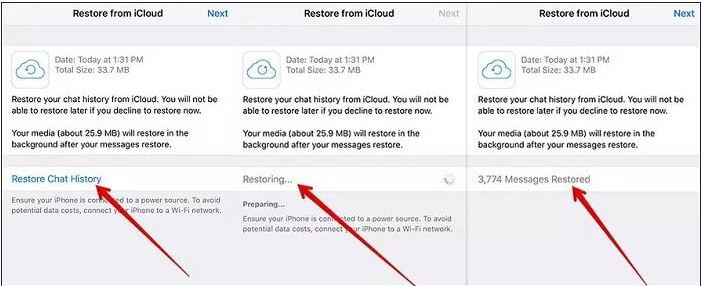 restore from icloud