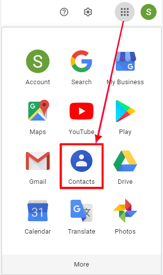 select contacts on gmail