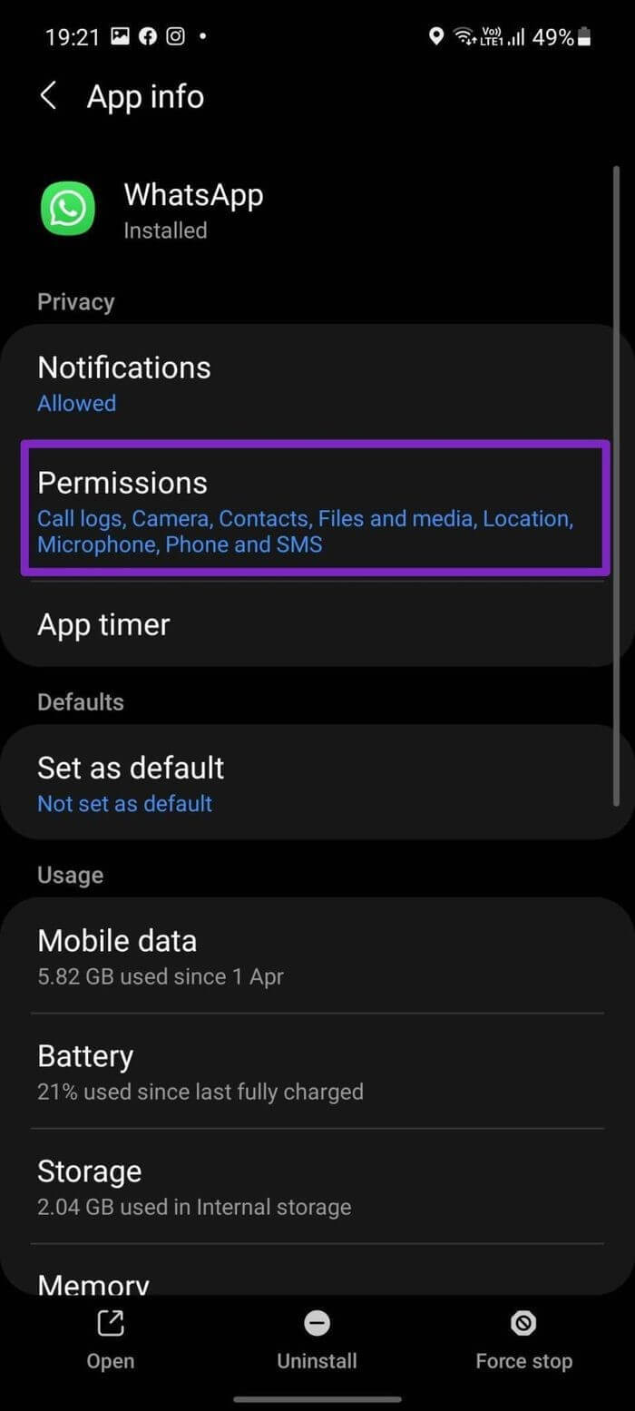 WhatsApp Permissions