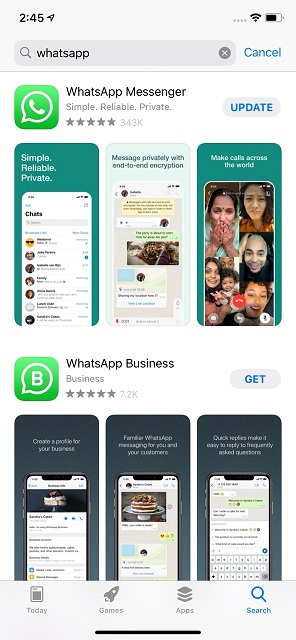 update whatsapp ios