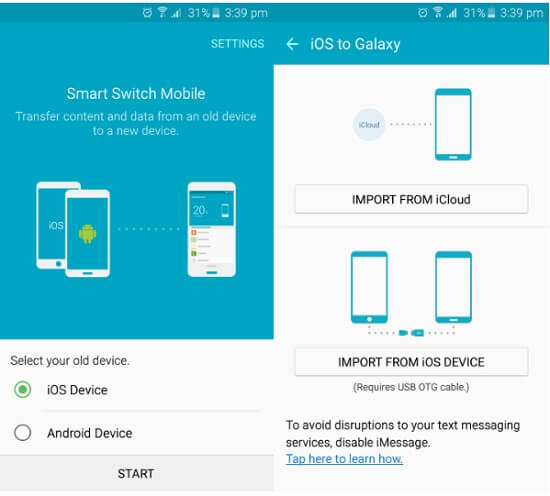 WhatsApp data transfer from iPhone to Samsung