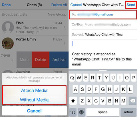 WhatsApp data transfer from iPhone to Samsung