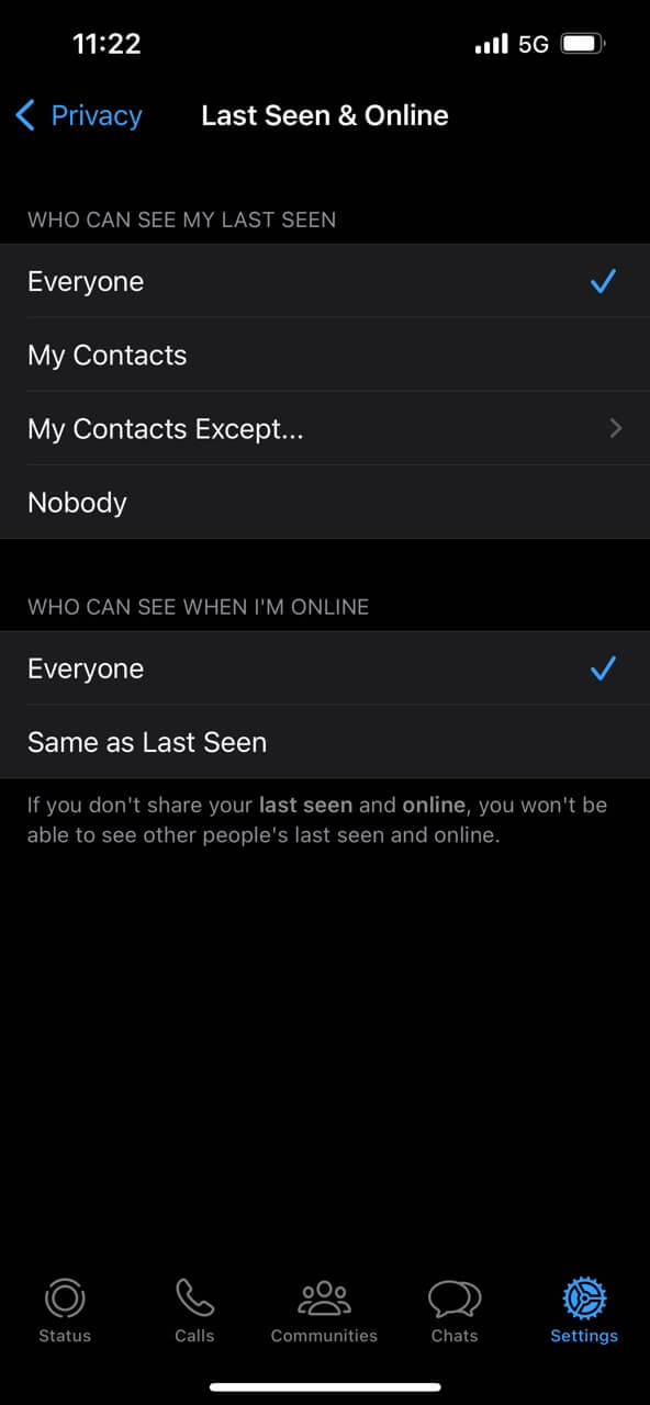 WhatsApp Last Seen