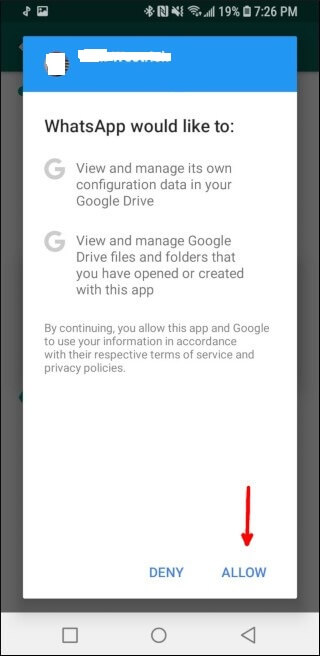 WhatsApp Allow Permission