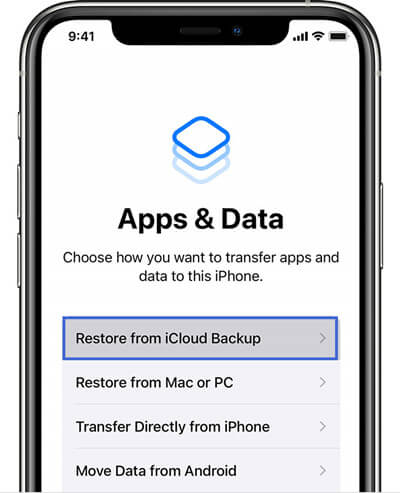 restore from iCloud backup for how to recover deleted photos from snapchat on iphone