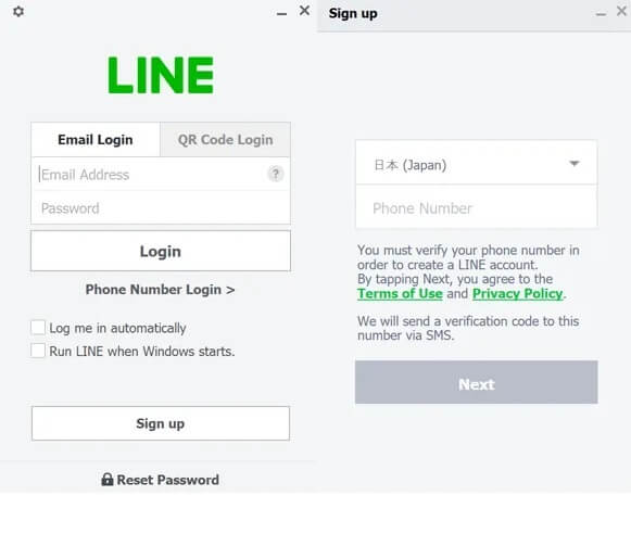 create line account with pc
