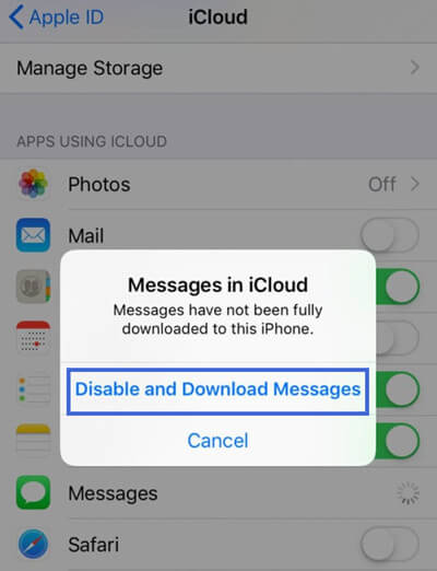 downlad iMessages from iCloud