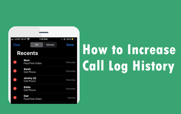 how to increase call log history