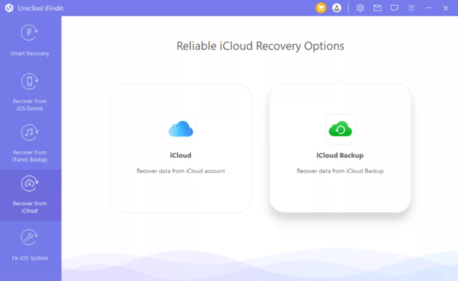 recover from iCloud backup with iFindit