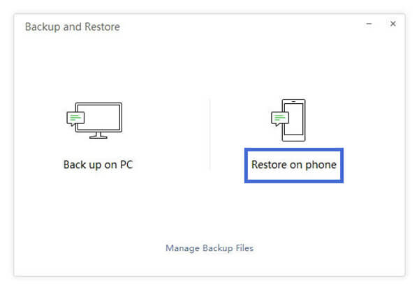 restore on phone