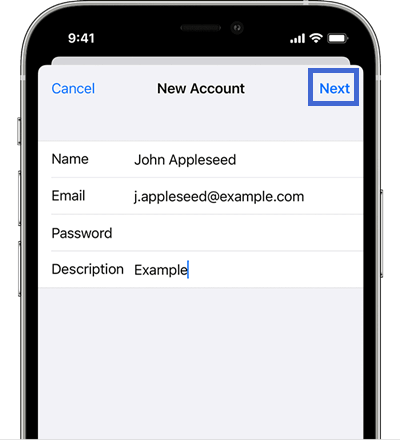 add mail account