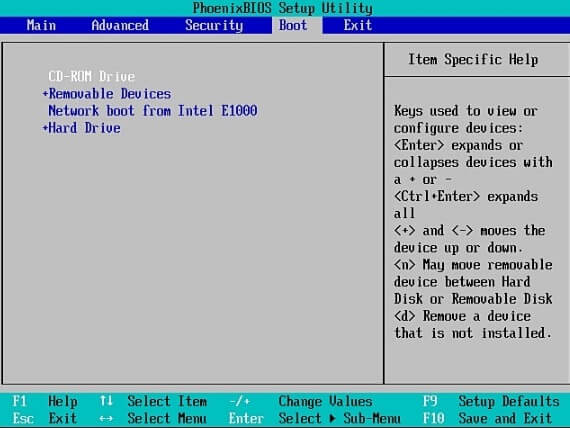 Set Computer to Boot from CD/DVD ROM via BIOS