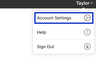 account settings