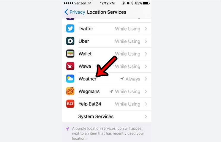 check location services