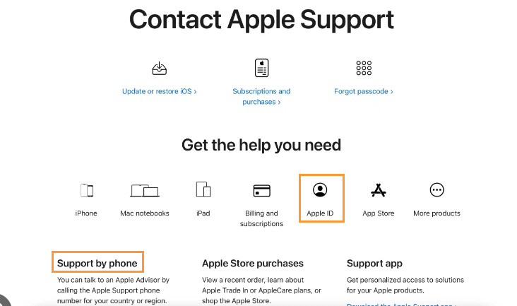 contacting apple support