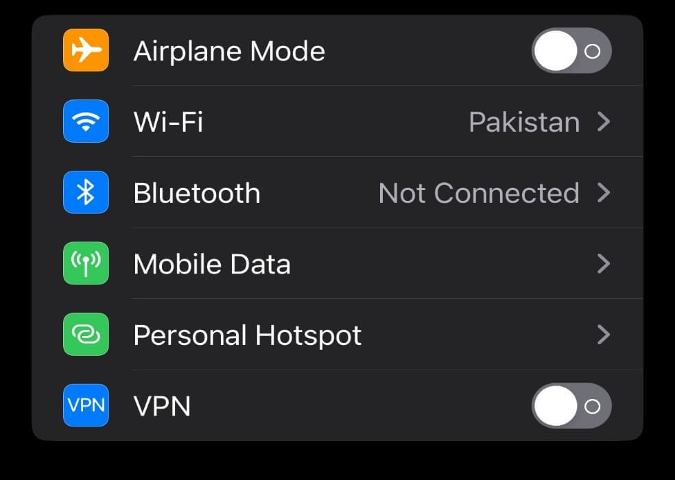 disable vpn