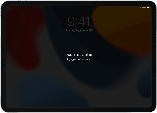 disabled iPad