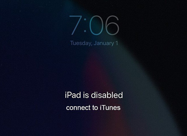 iPad is disabled, connect to iTunes