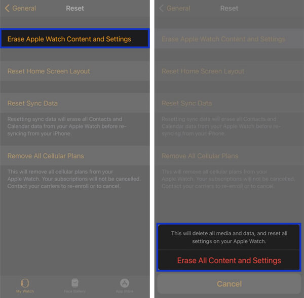 Erase Apple Watch Content and Settings